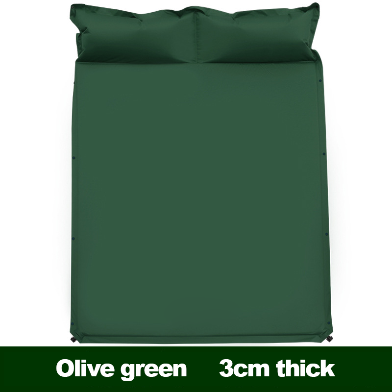 Double person use Self Self Inflating Sleeping Pad Thick Memory Foam Camping Mattress with Pillow