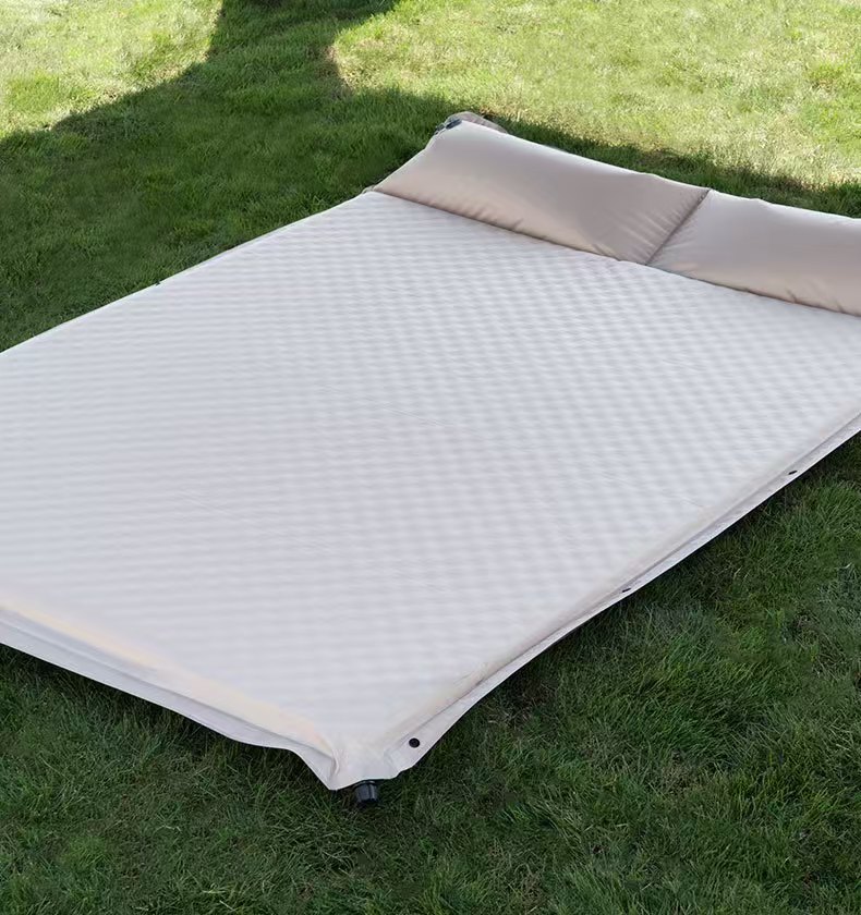 Double person use Self Self Inflating Sleeping Pad Thick Memory Foam Camping Mattress with Pillow