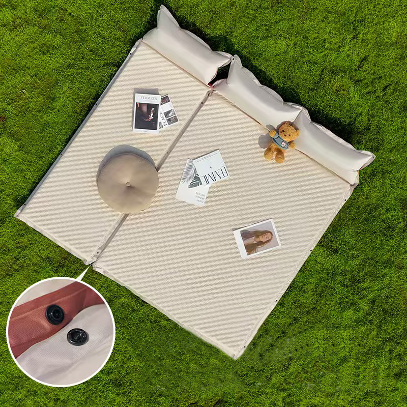 3-Person Air Mattress | Self-Inflating | Built-in Pillow