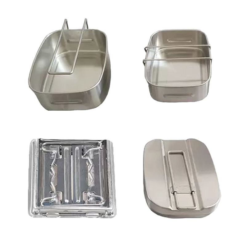 Folding Stove Lunch Box Steaming Rack Combo Set for Picnic Camping Hiking Fishing Mountaineering