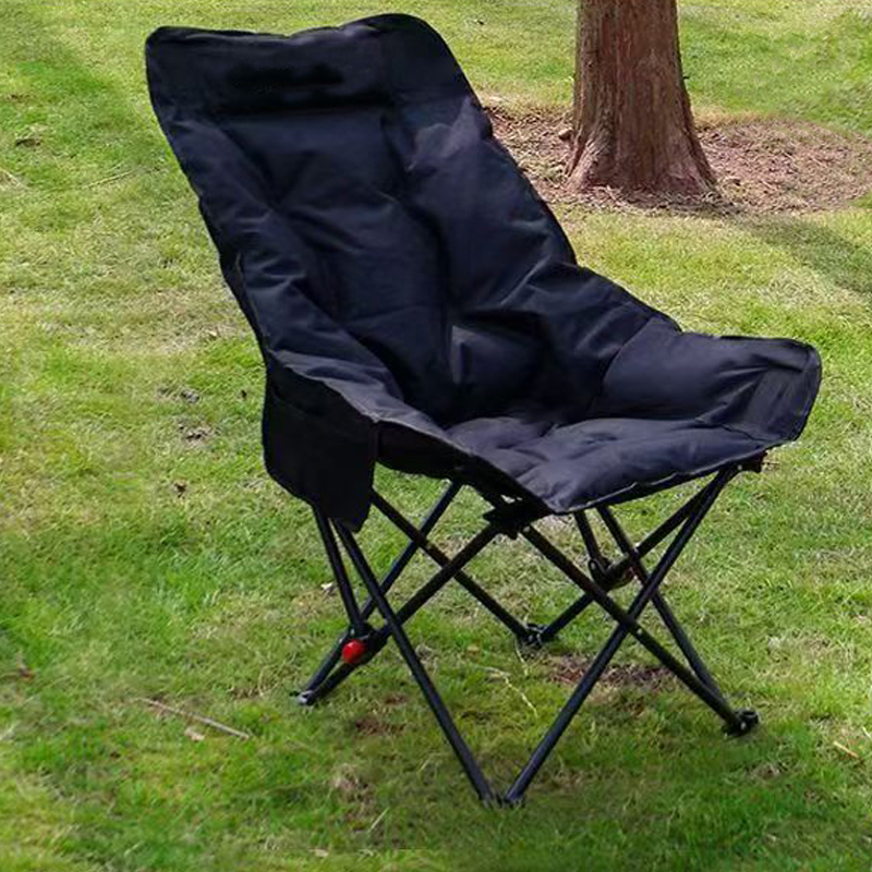 3cm Cotton-added High Back Moon Chair 600D Oxford Fabric Portable Folding Camping Chair