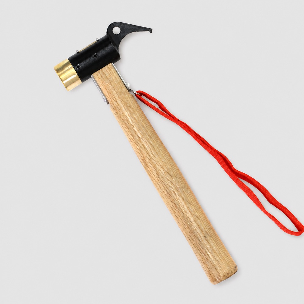 Forged Tent Peg Hammer | Brass Head | Dual-Function Stake Puller